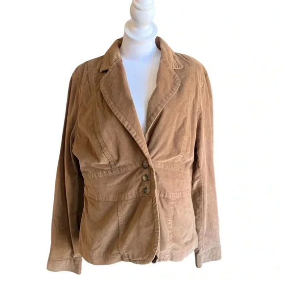 a.n.a Jackets & Blazers - Ana women's Petite Large brown corduroy jacket